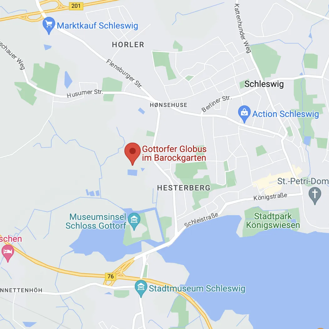 Karte Gottorfer Globus im Barockgarten